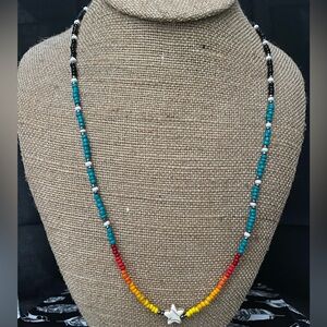 Single strand seed bead necklace